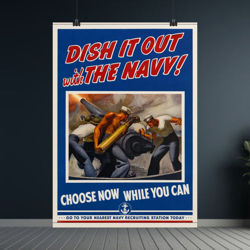 1942 Vintage US Navy Recruitment Poster