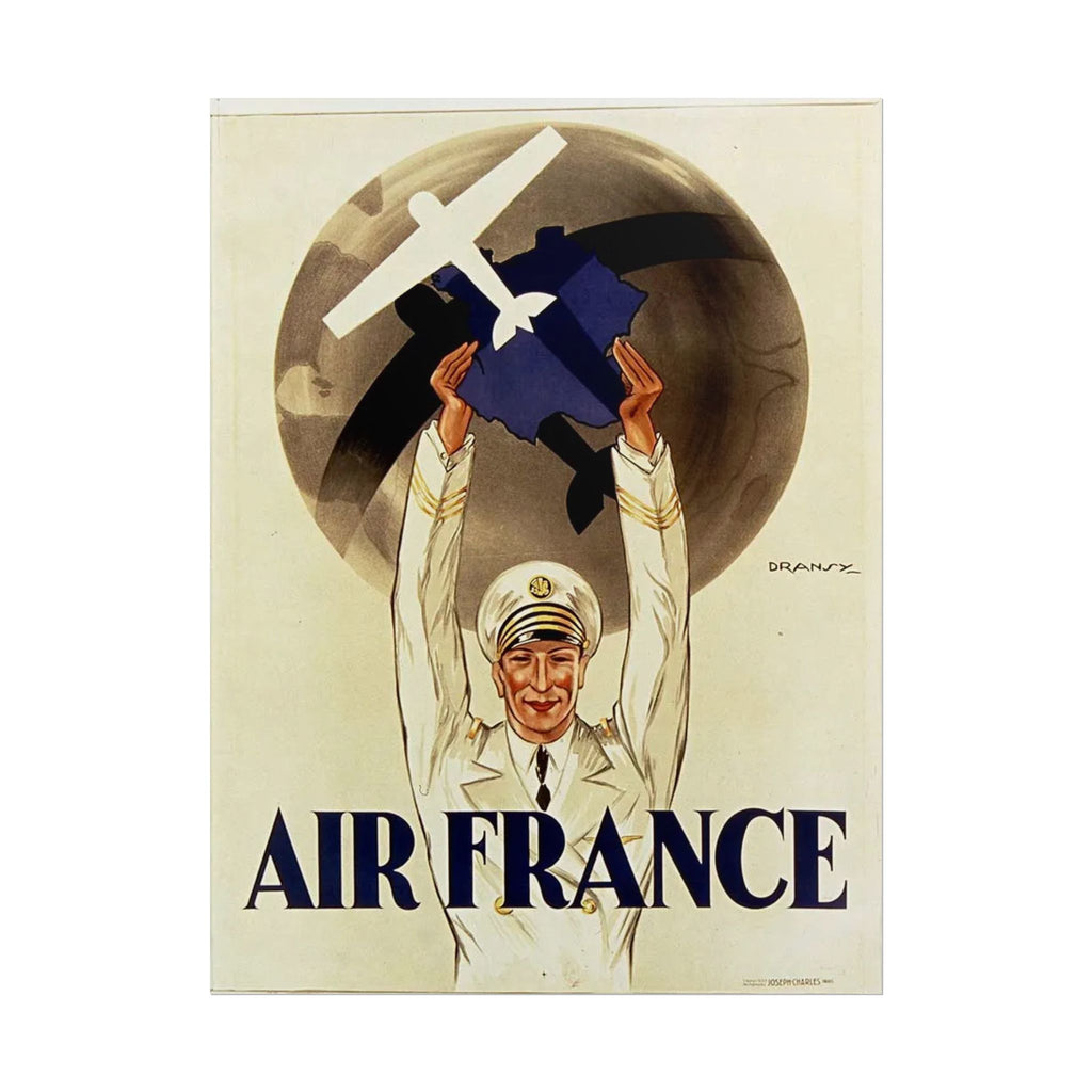 Air France 1933 Vintage Travel Poster