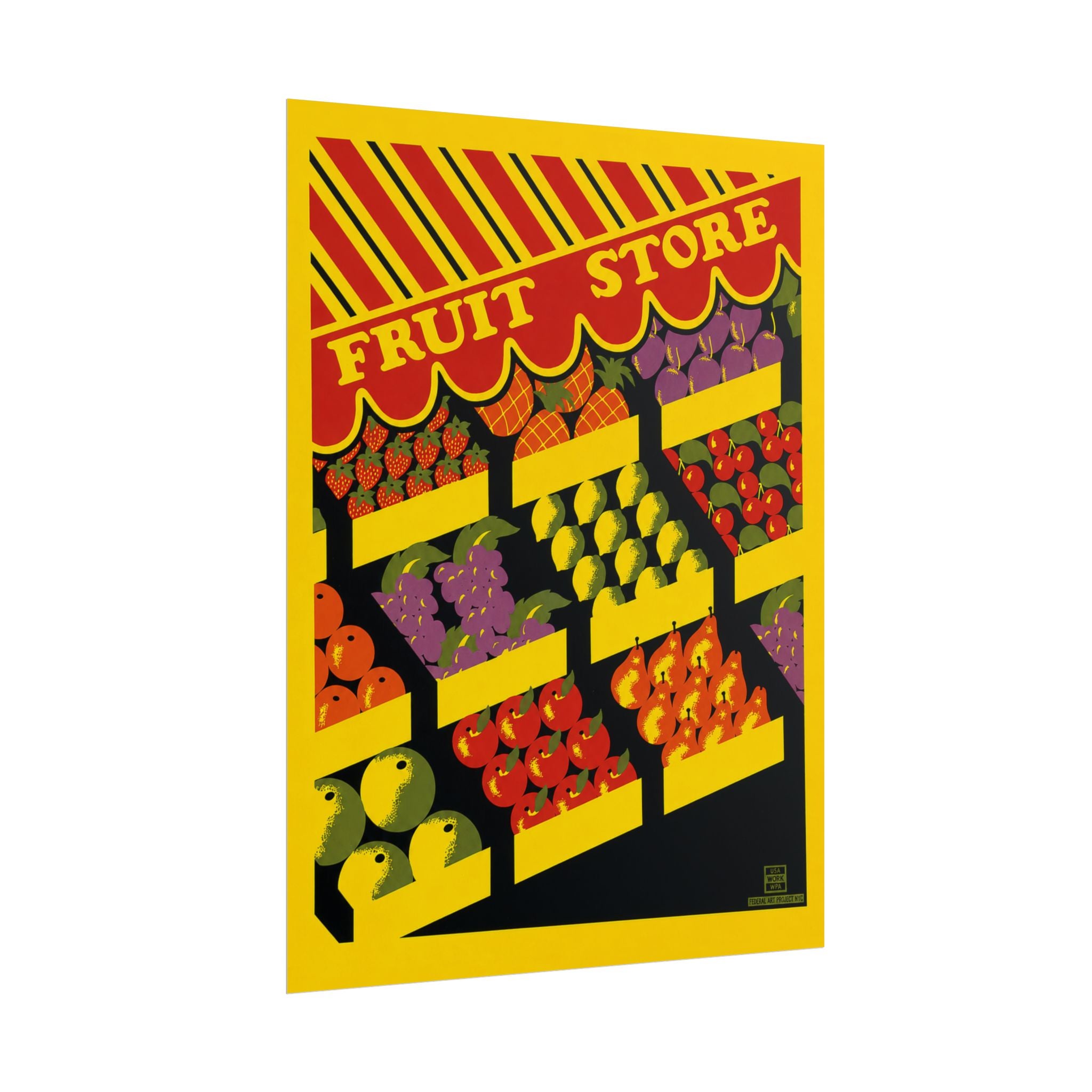 NYC Fruit Store 1938 WPA Vintage Poster
