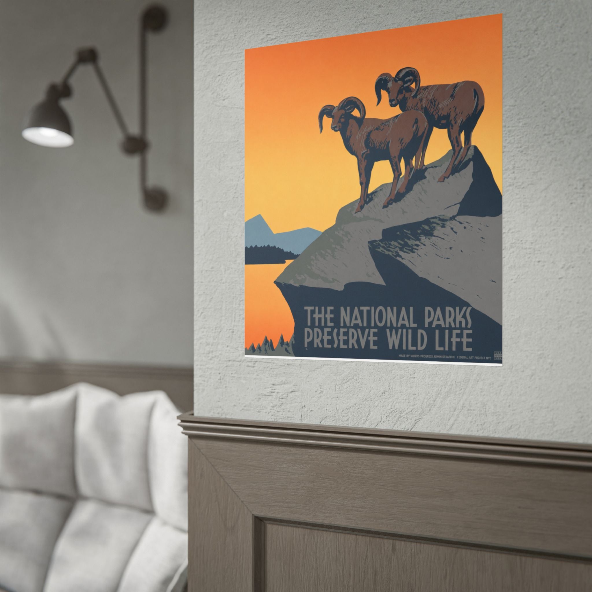 National Parks Preserve Wild Life 1939 Vintage WPA Poster