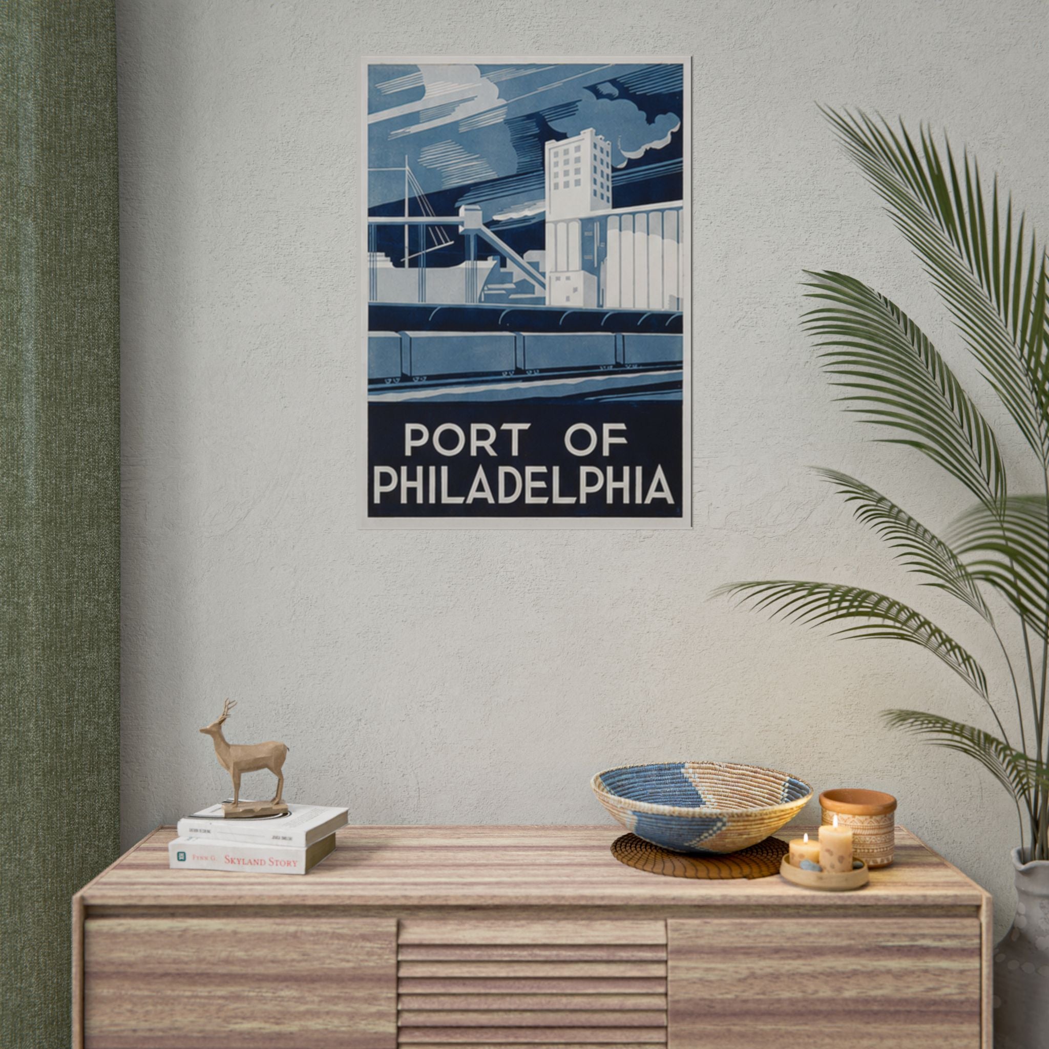 Port of Philadelphia WPA Vintage Poster