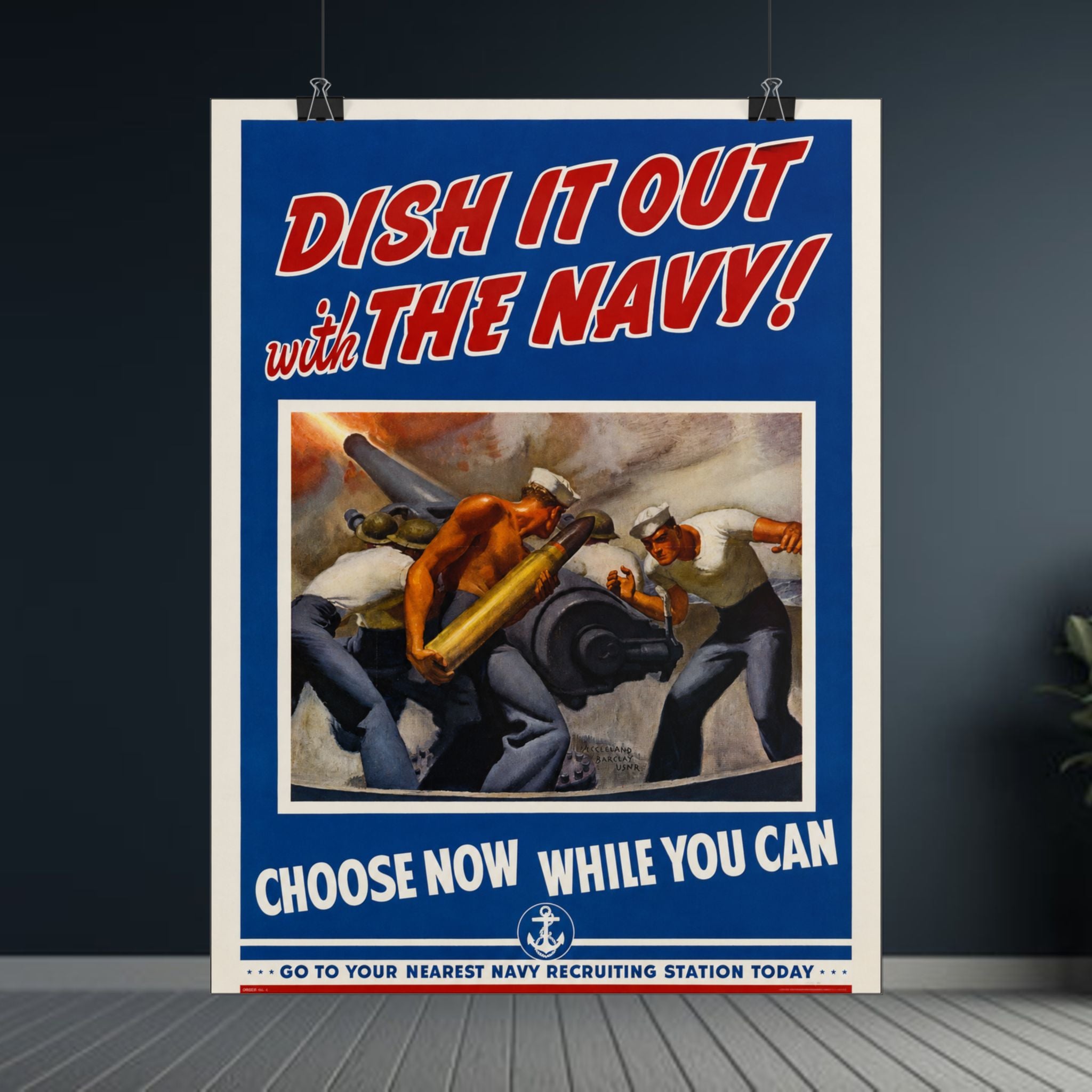 1942 Vintage US Navy Recruitment Poster