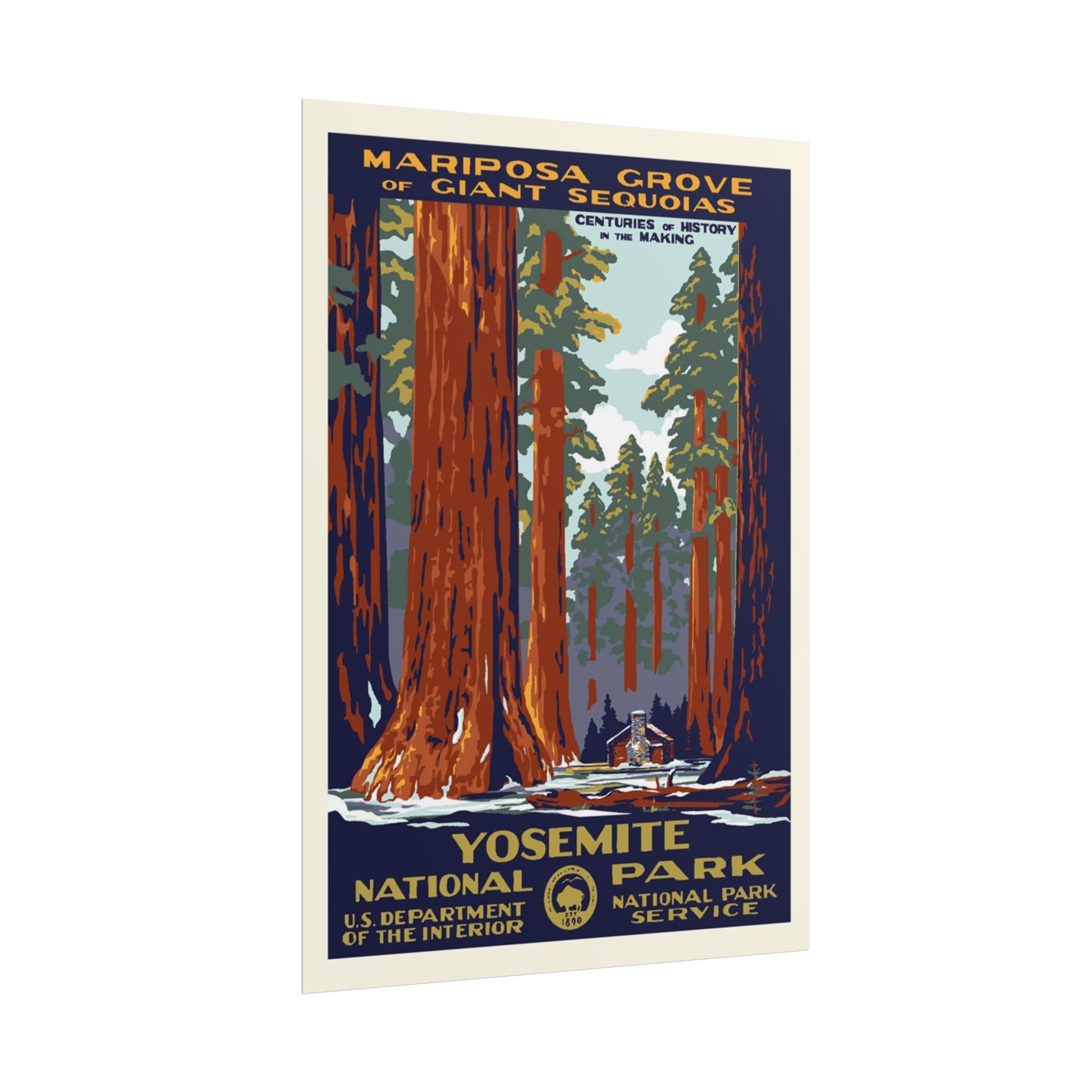 Yosemite National Park Vintage 1930s WPA Poster