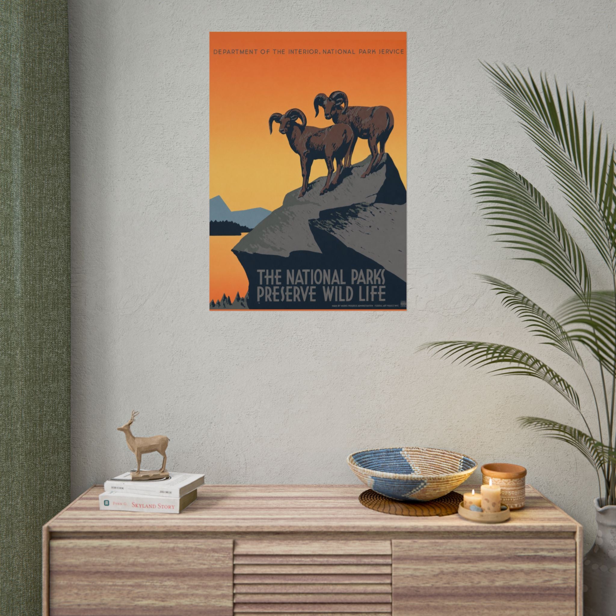 National Parks Preserve Wild Life 1939 Vintage WPA Poster