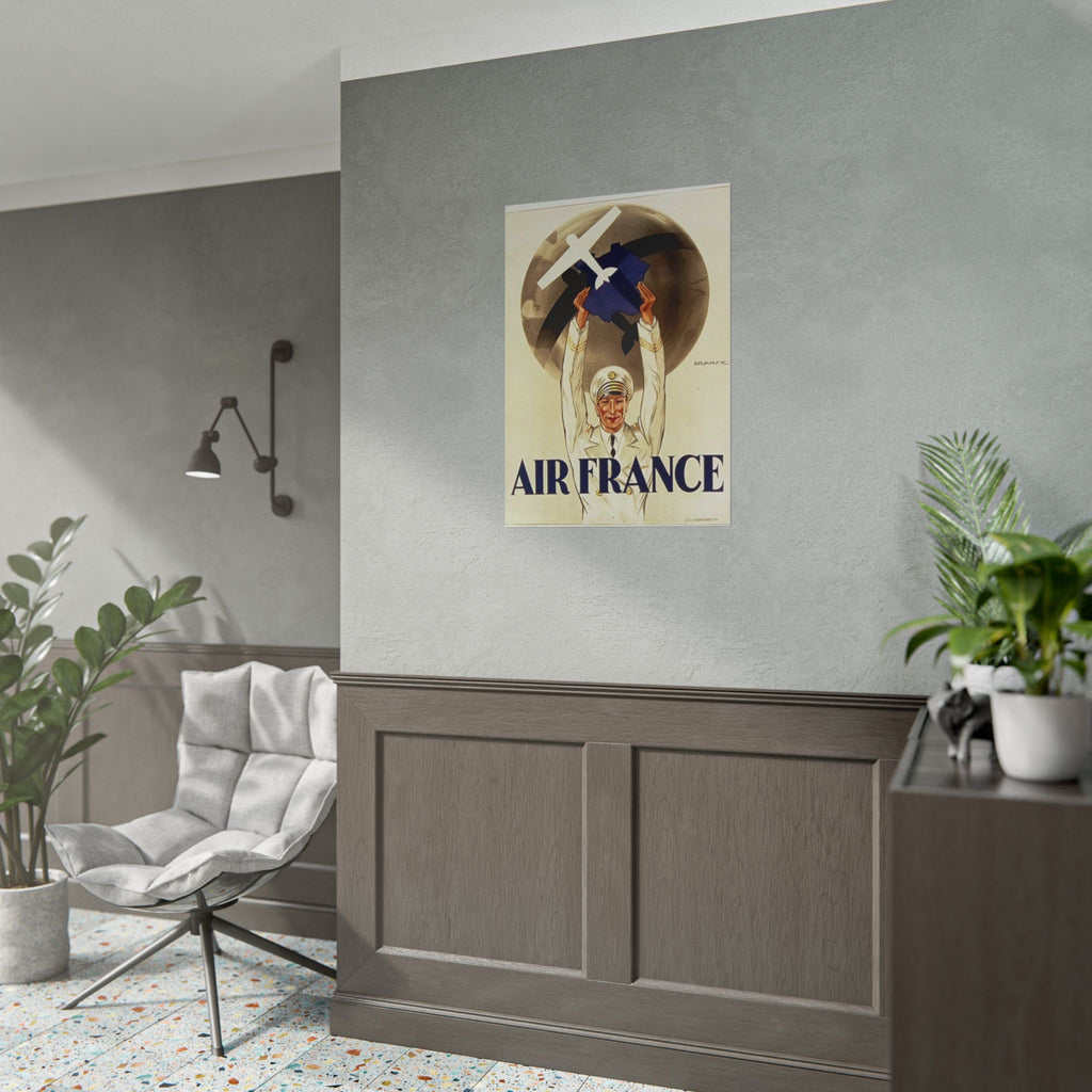 Air France 1933 Vintage Travel Poster