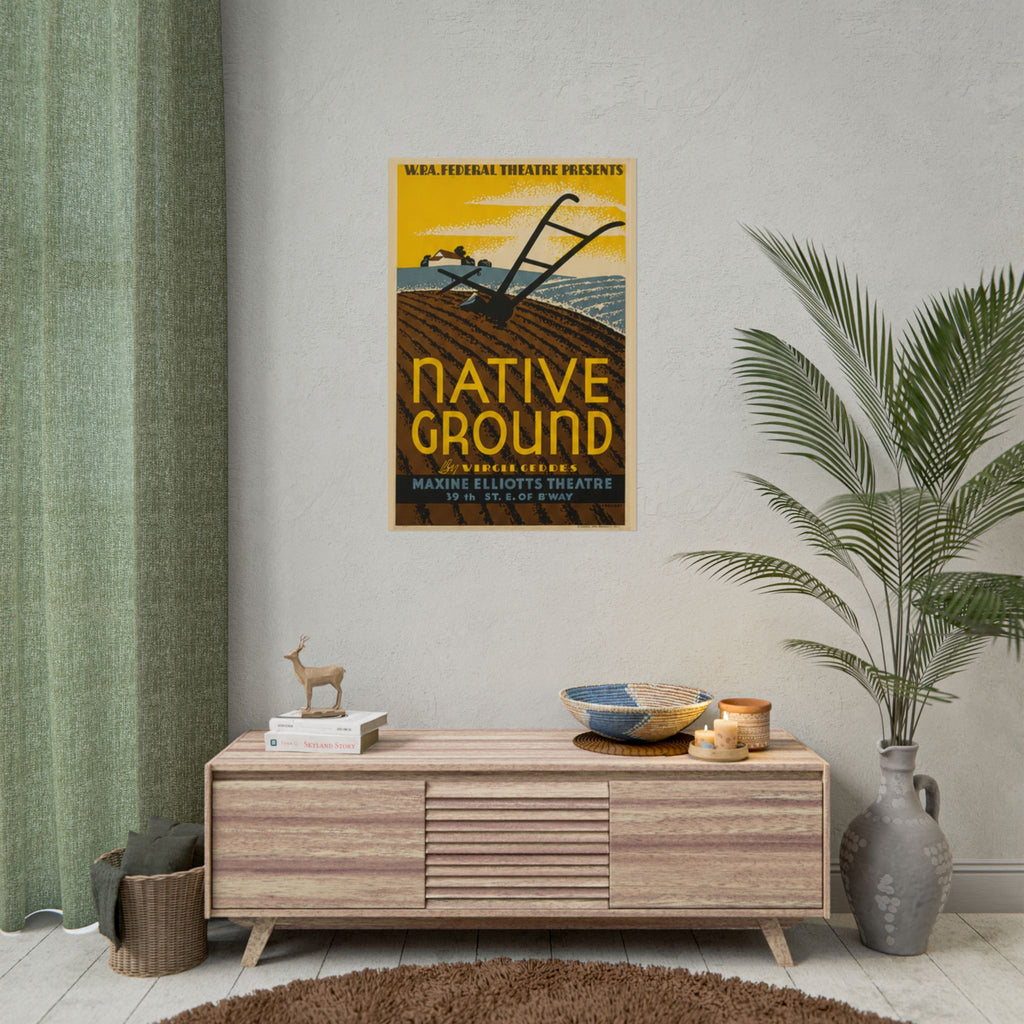 Native Ground 1937 WPA Federal Theatre Poster