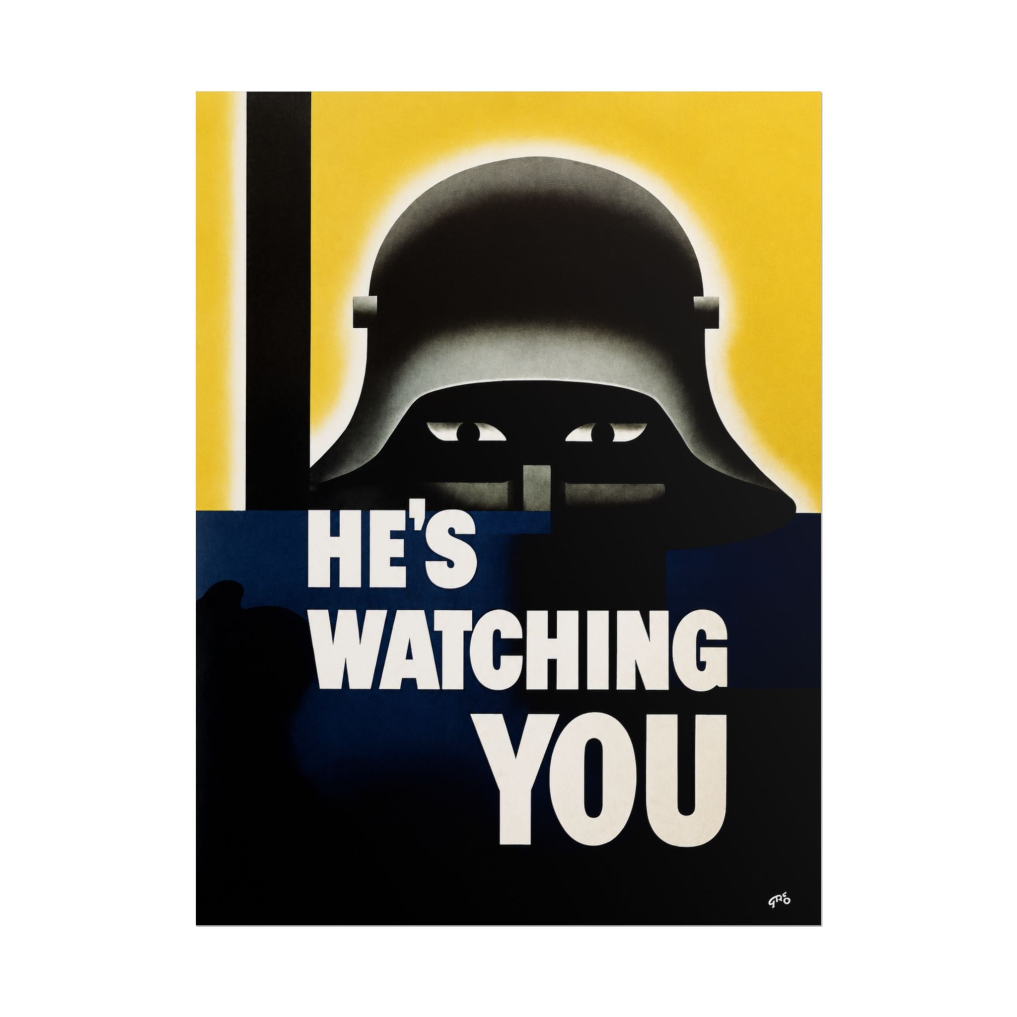 1942 WWII Vintage Anti-Espionage Propaganda Poster