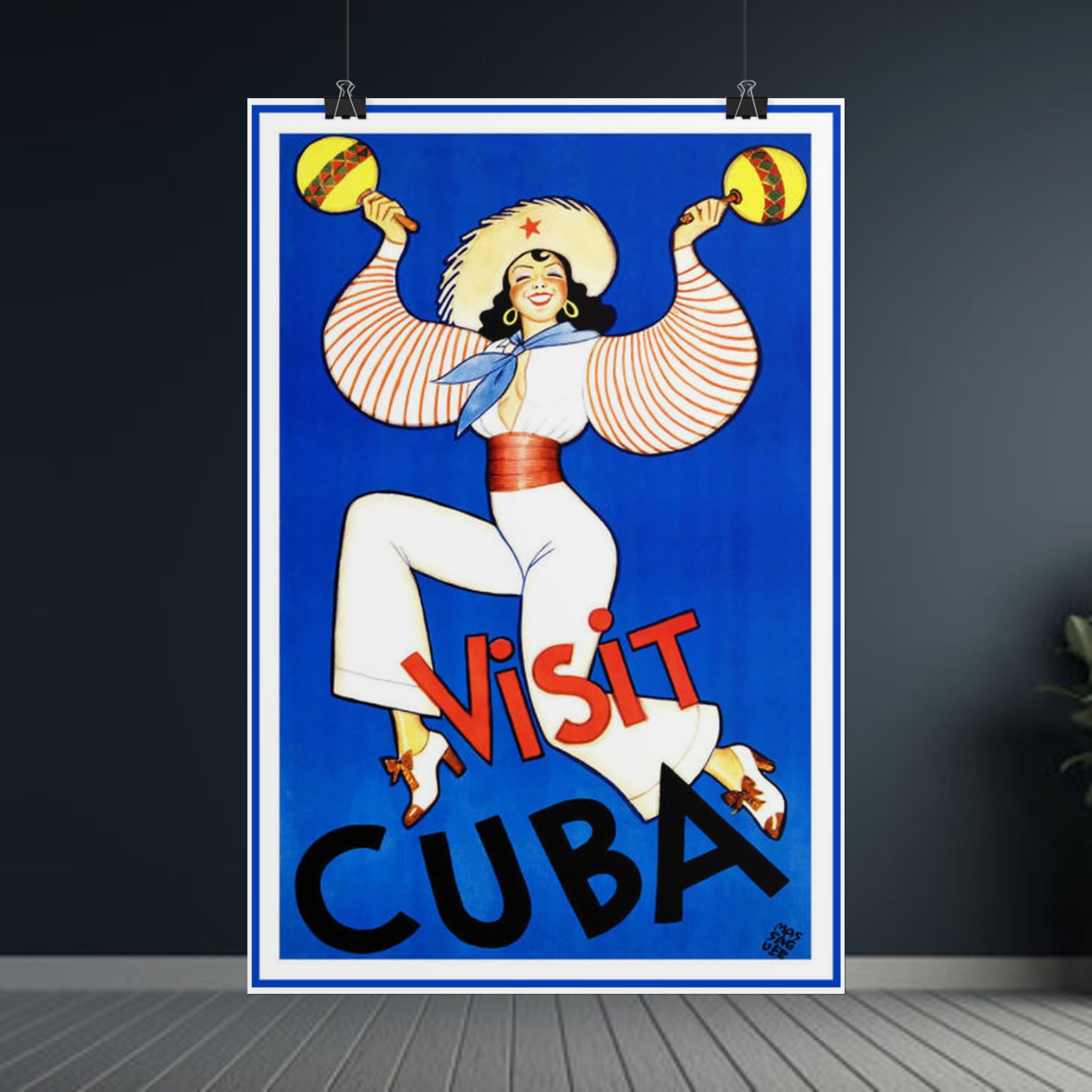 Visit Cuba 1935 Vintage Travel Poster