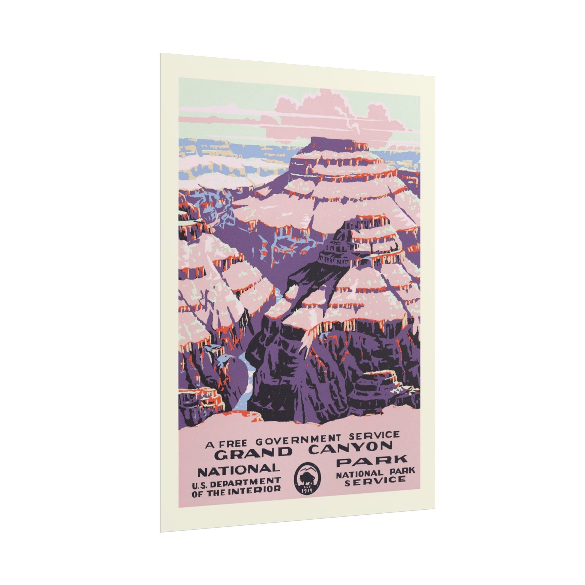 Grand Canyon National Park, 1938 WPA Travel Poster