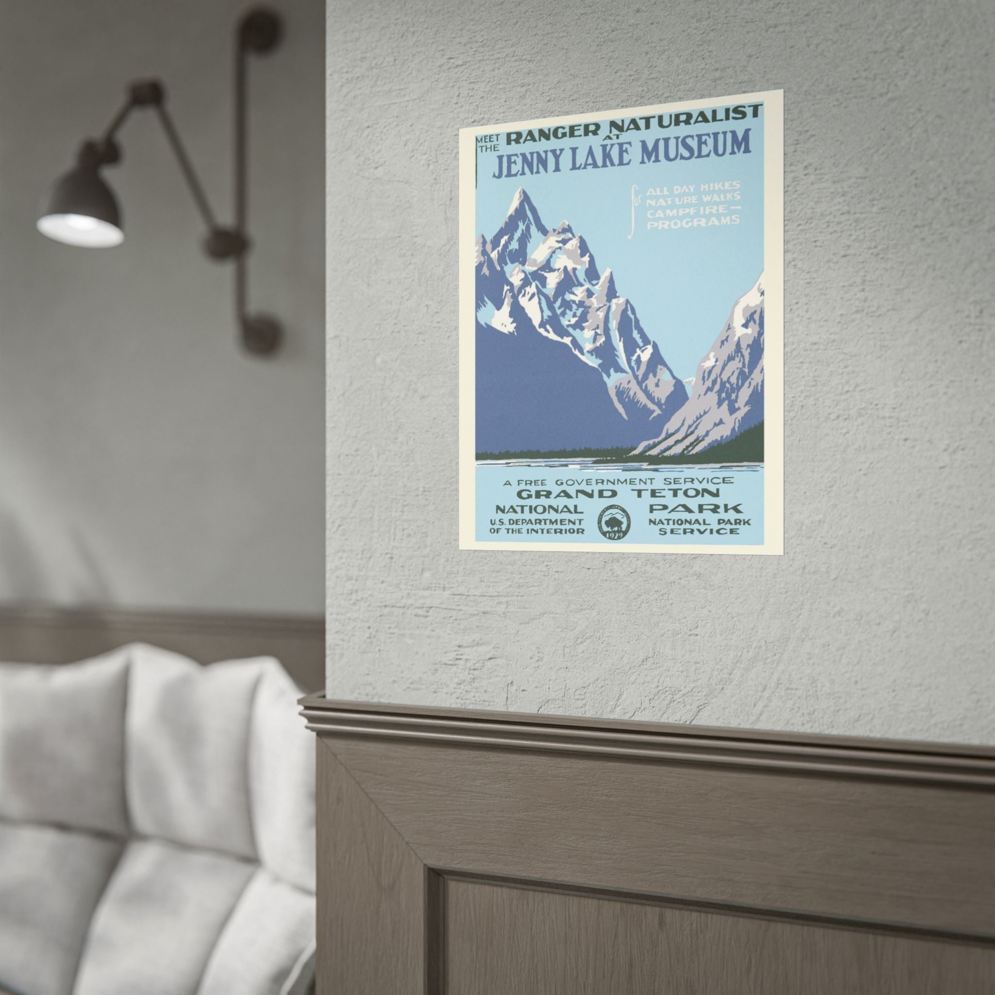 Grand Teton National Park 1938 Vintage WPA Poster