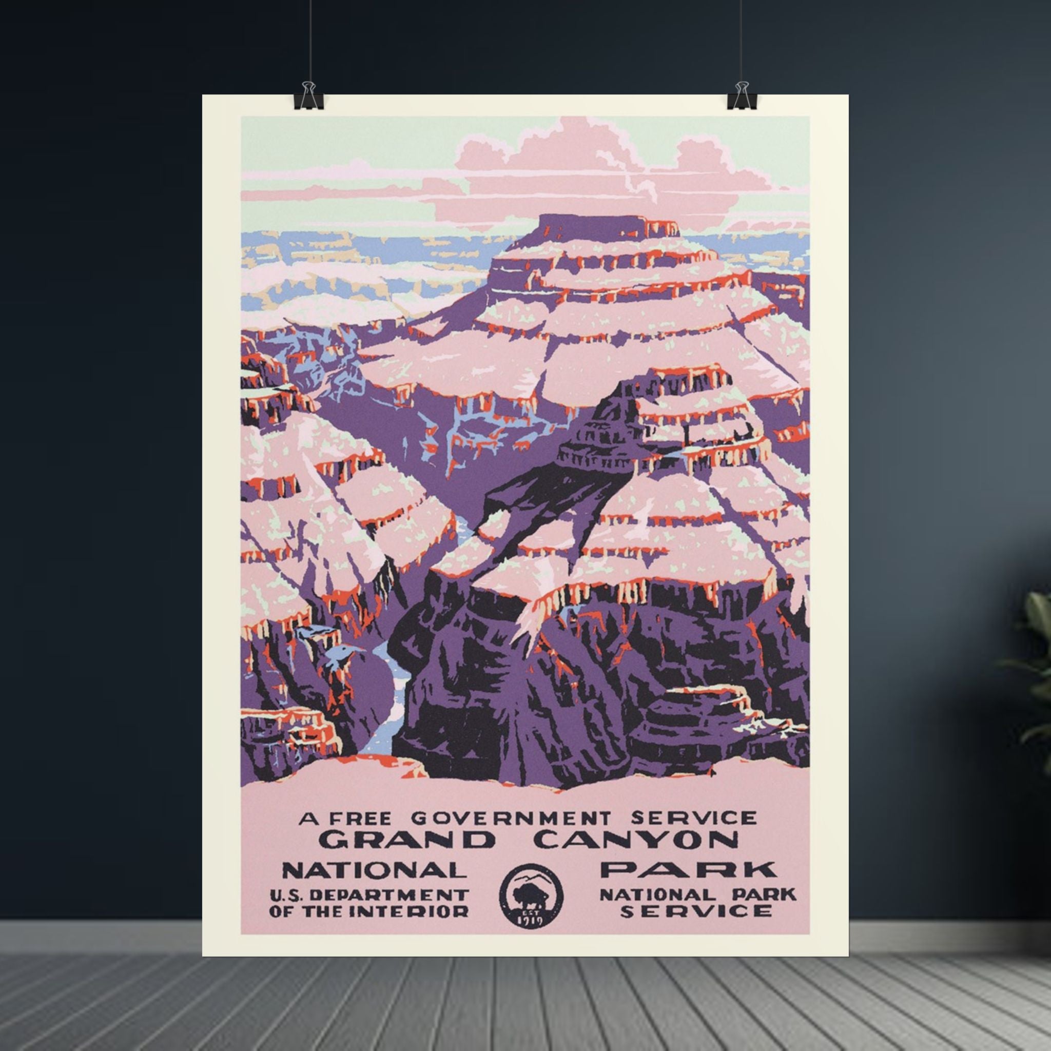 Grand Canyon National Park, 1938 WPA Travel Poster