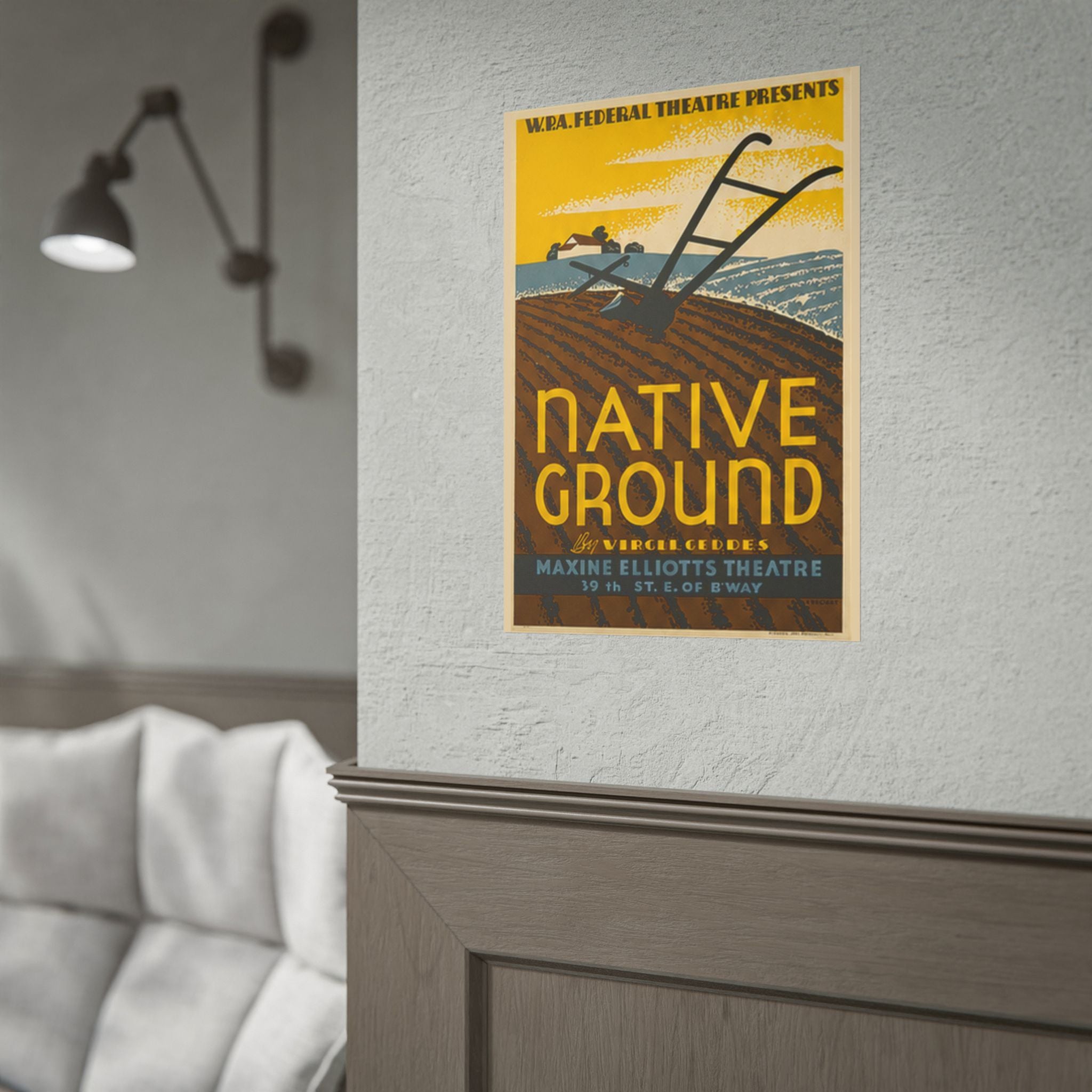 Native Ground 1937 WPA Federal Theatre Poster
