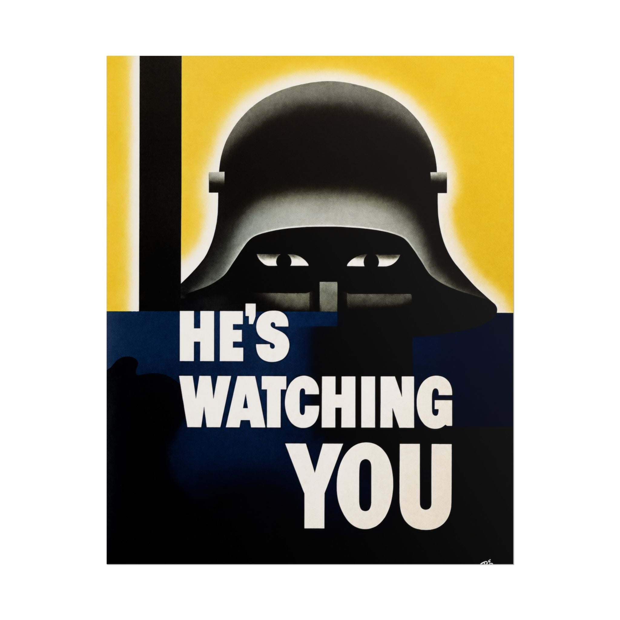 1942 WWII Vintage Anti-Espionage Propaganda Poster