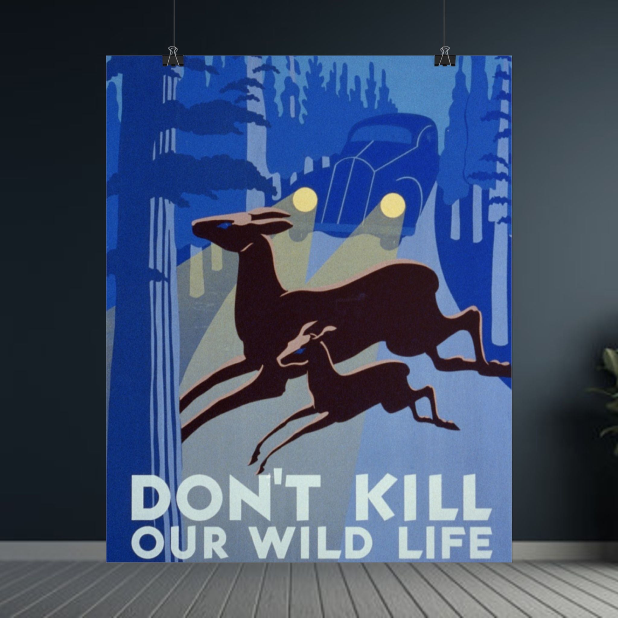 Don't Kill Our Wildlife 1940 Vintage WPA Poster