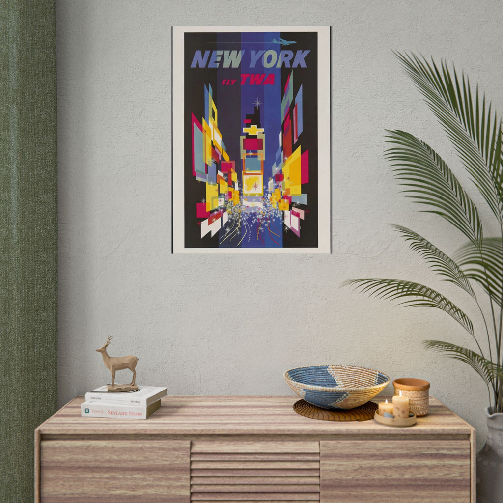 New York 1956 Vintage Times Square Poster