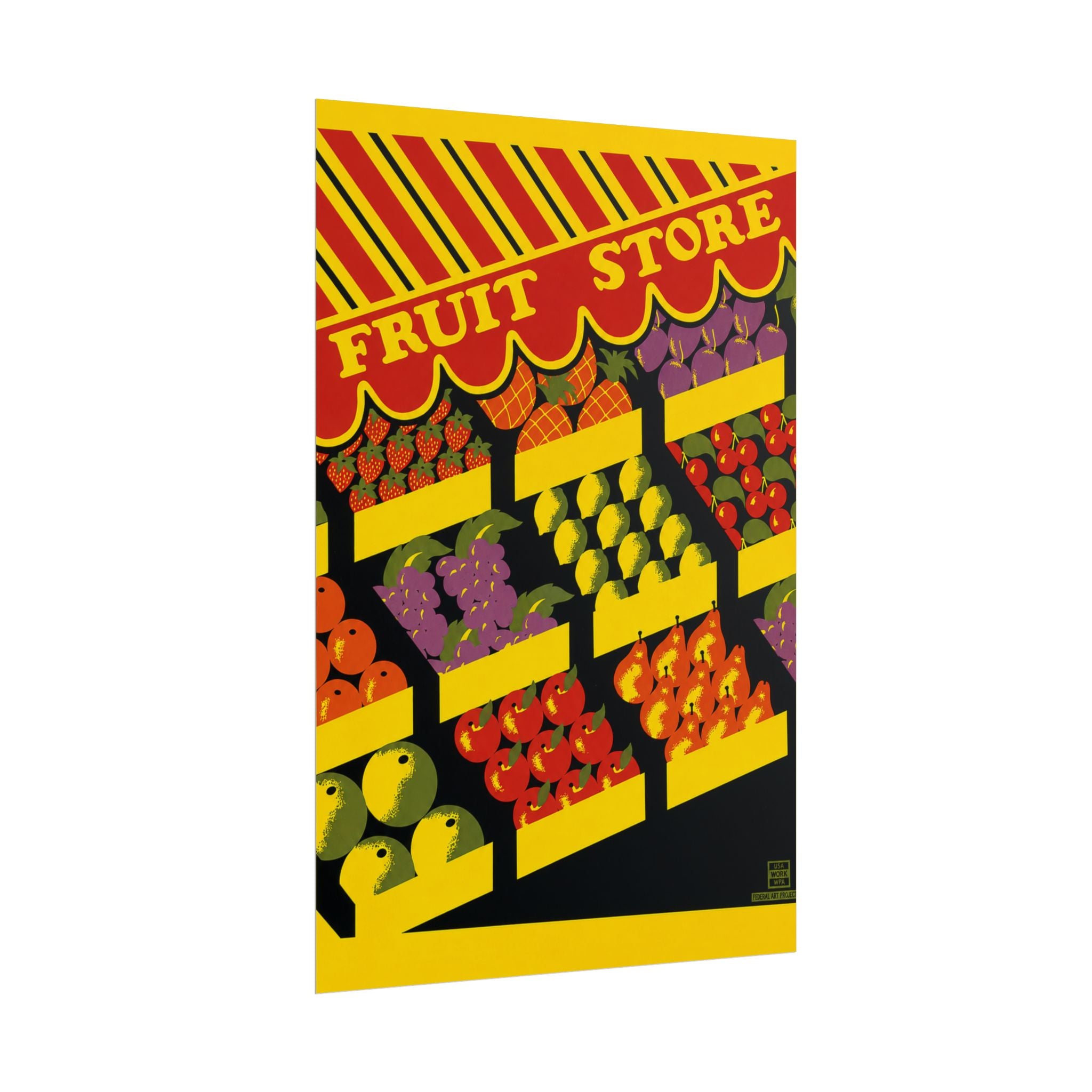 NYC Fruit Store 1938 WPA Vintage Poster