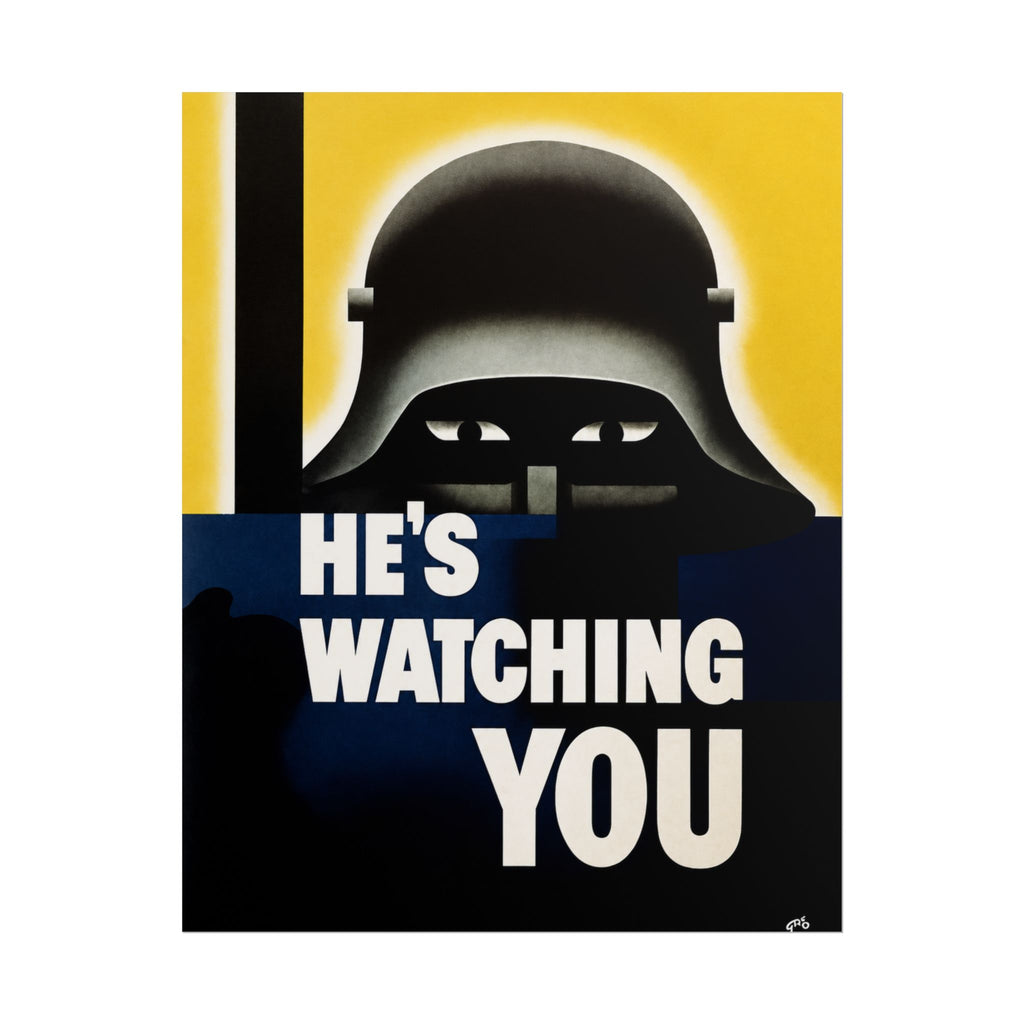 1942 WWII Vintage Anti-Espionage Propaganda Poster