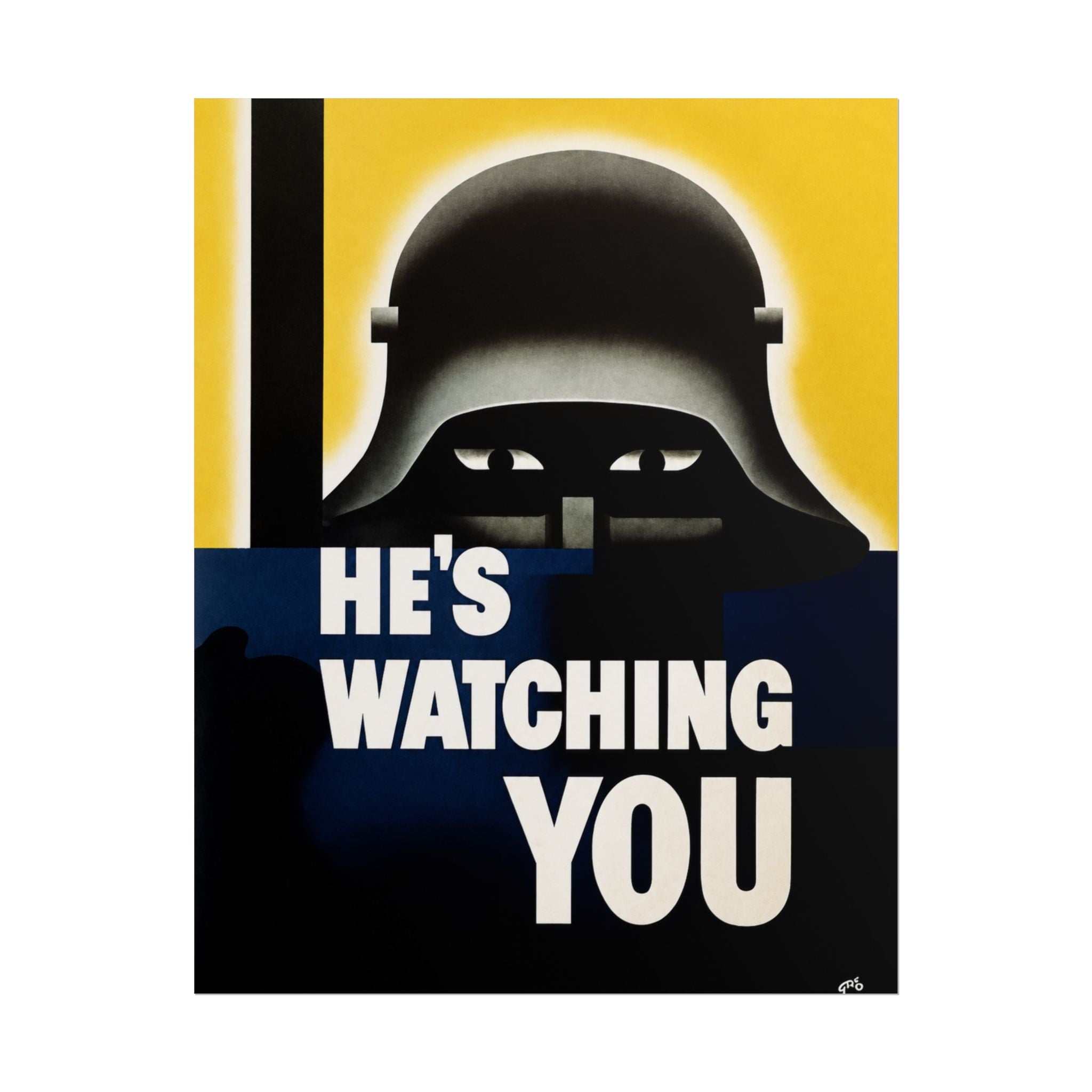 1942 WWII Vintage Anti-Espionage Propaganda Poster