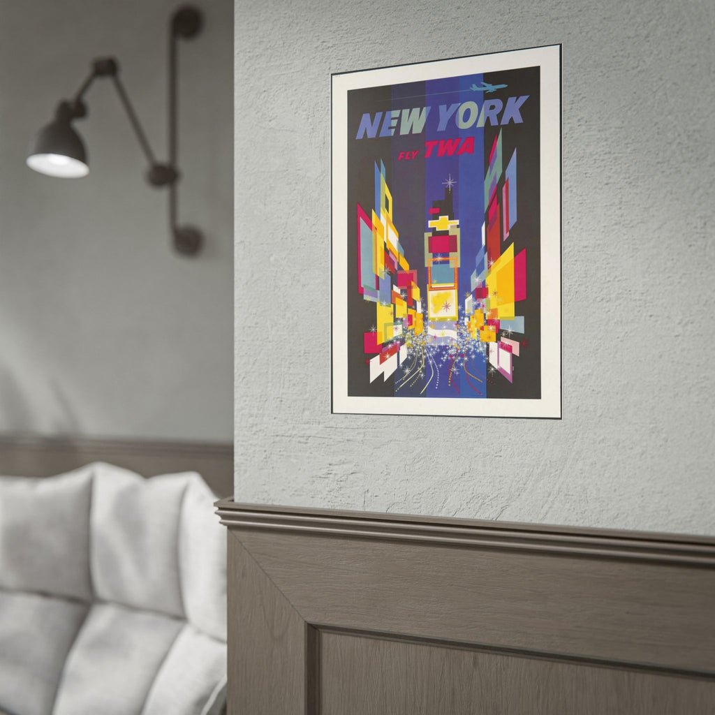 New York 1956 Vintage Times Square Poster