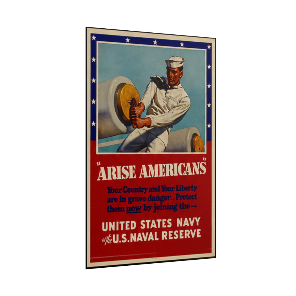 Arise Americans 1941 US Navy Recruiting Poster