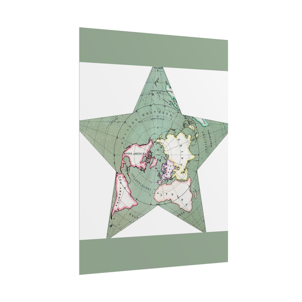 Berghaus Star Map 1880 Antique World Map