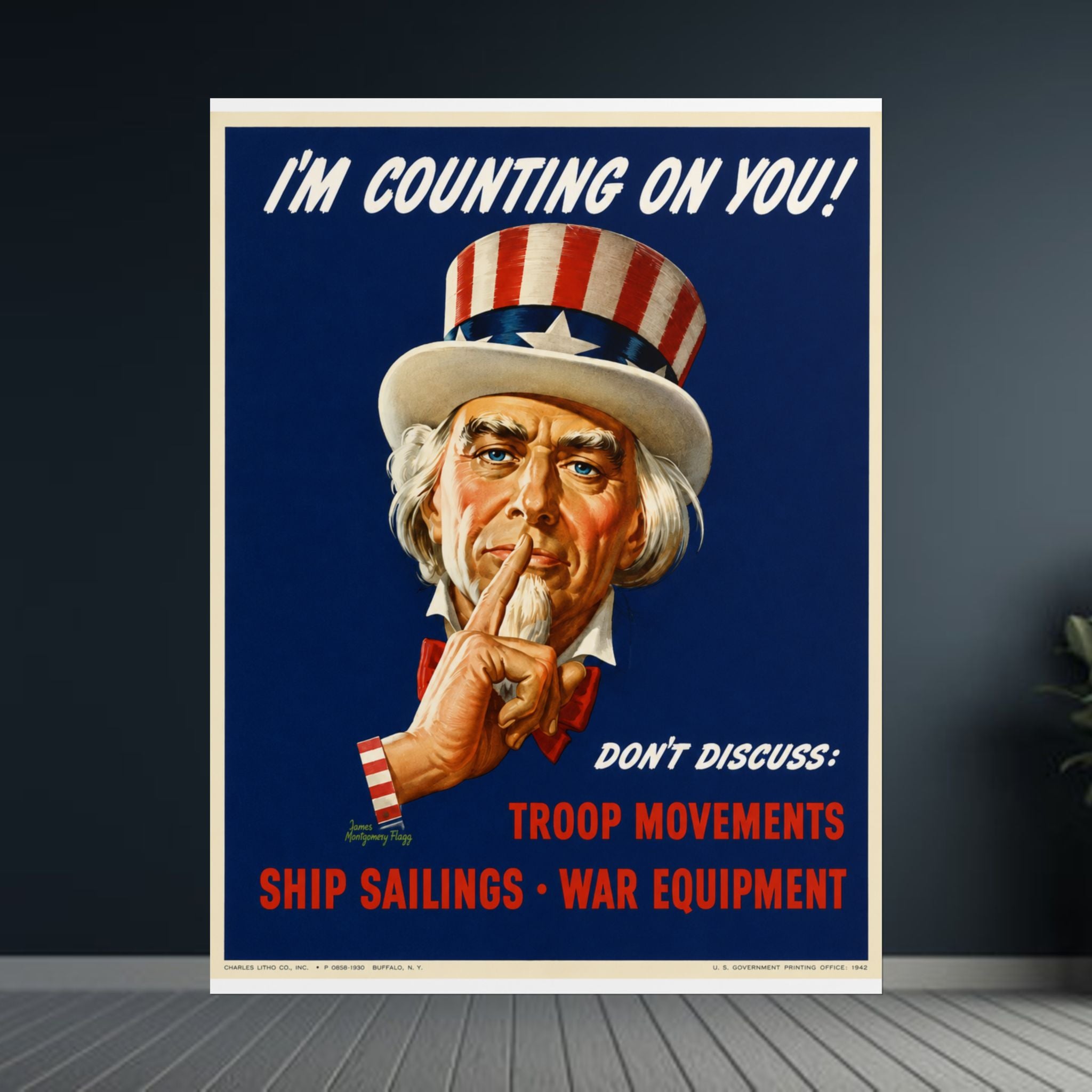 1943 Uncle Sam WWII Recruitment Poster