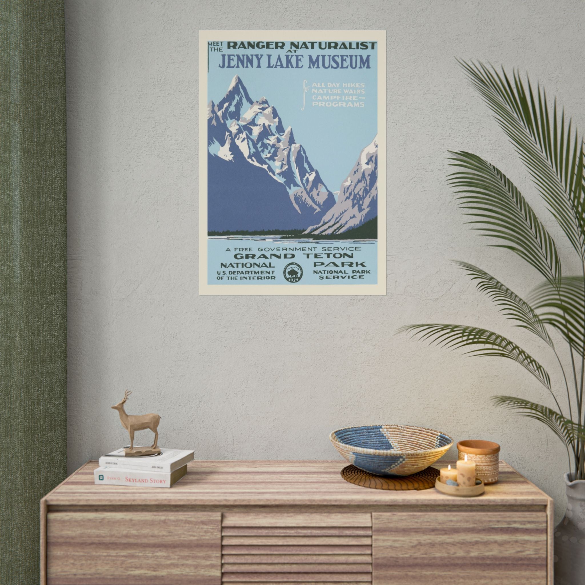 Grand Teton National Park 1938 Vintage WPA Poster