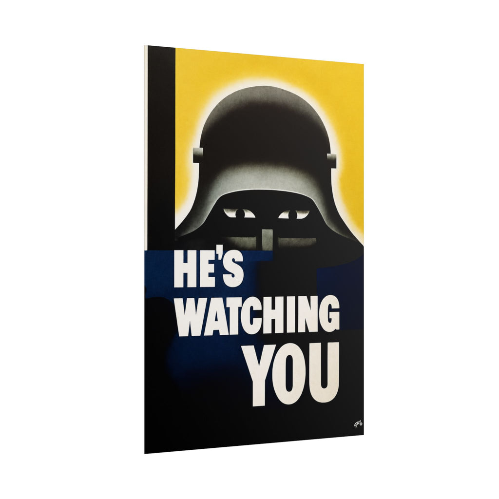 1942 WWII Vintage Anti-Espionage Propaganda Poster