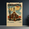 Philadelphia Old Swedes Church Vintage 1936 WPA Poster