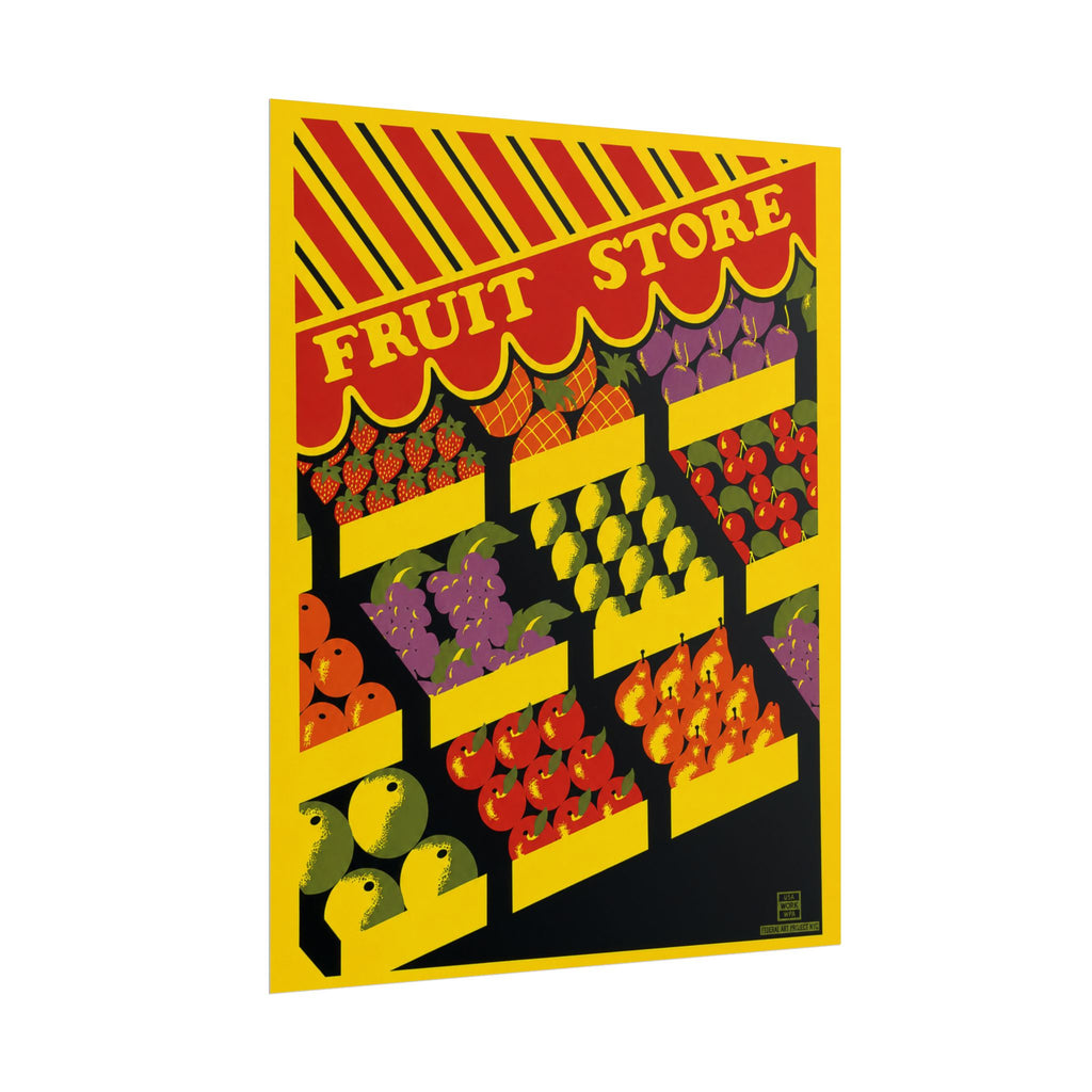 NYC Fruit Store 1938 WPA Vintage Poster