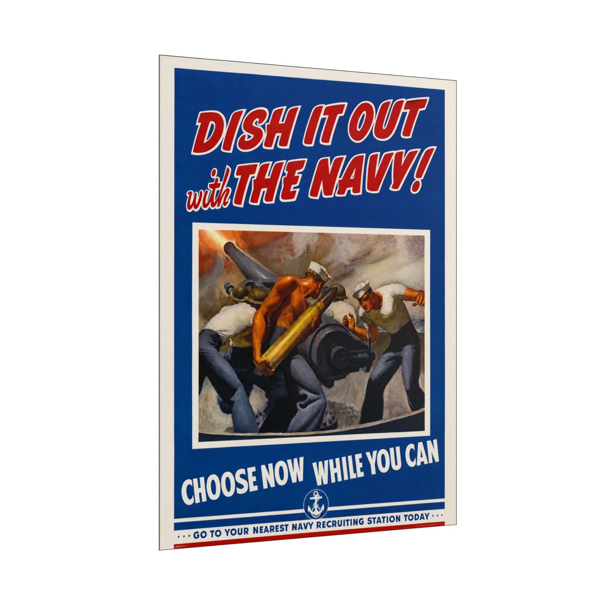 1942 Vintage US Navy Recruitment Poster
