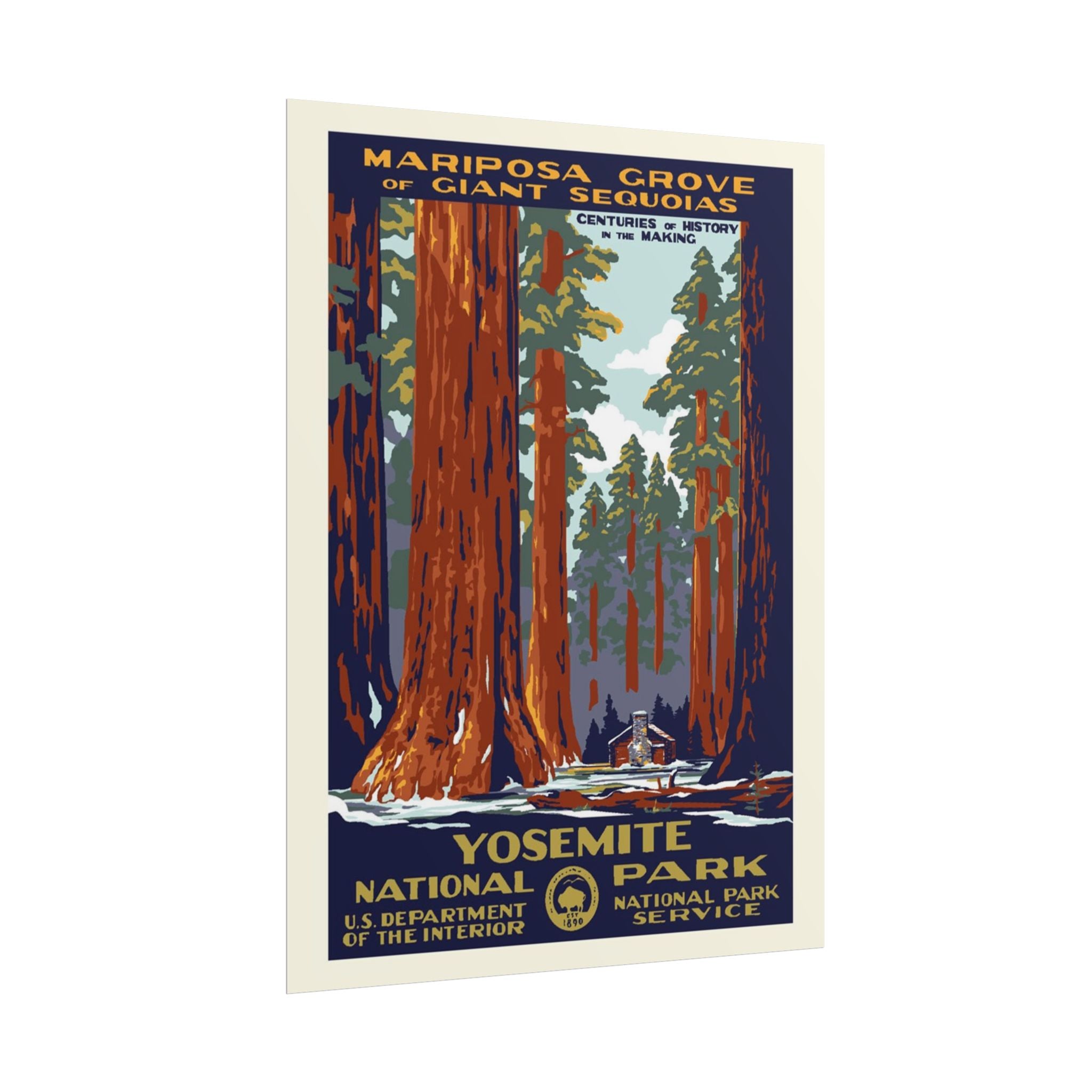 Yosemite National Park Vintage 1930s WPA Poster