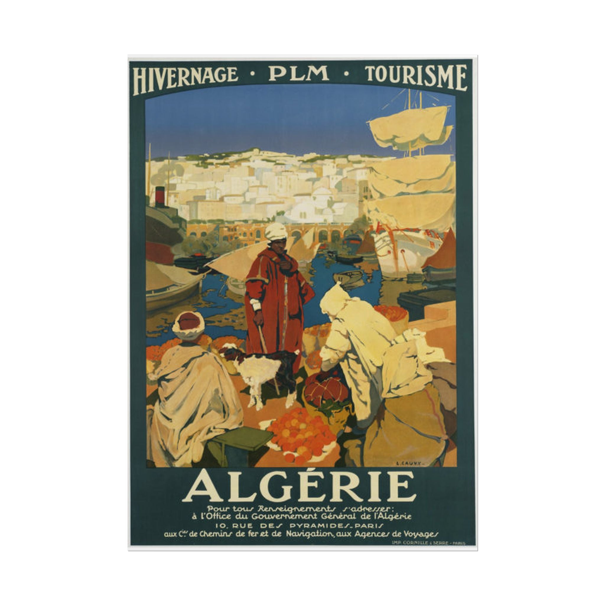 Algeria 1930 Vintage French Travel Poster