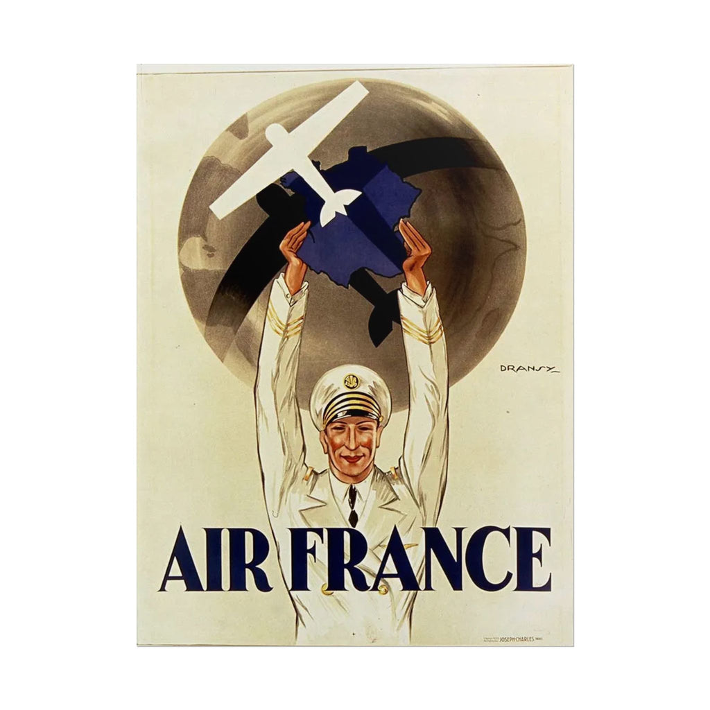 Air France 1933 Vintage Travel Poster