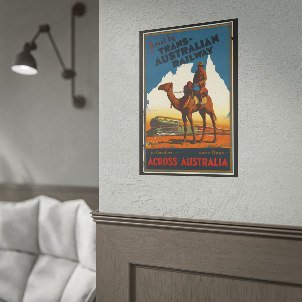 Trans-Australian Railway Vintage Poster