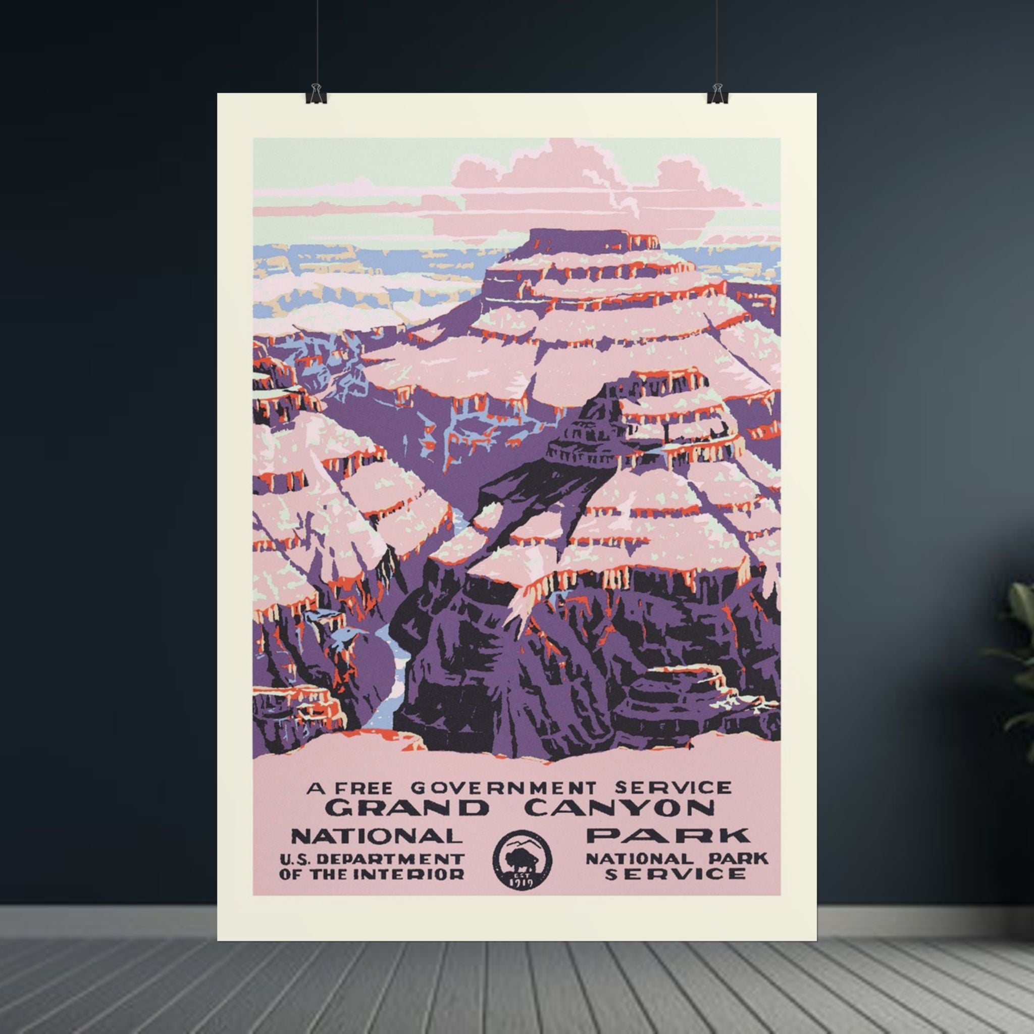 Grand Canyon National Park, 1938 WPA Travel Poster
