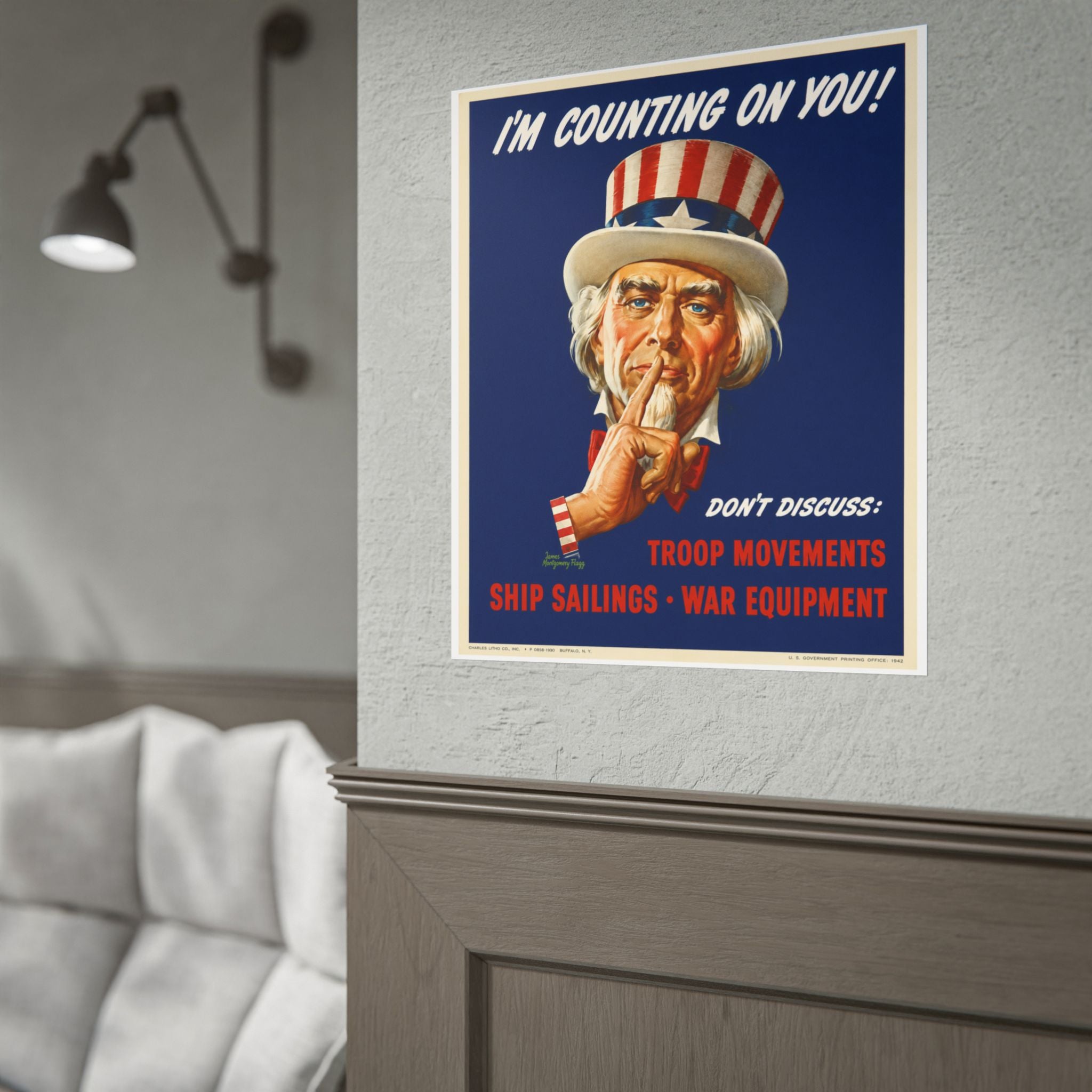1943 Uncle Sam WWII Recruitment Poster