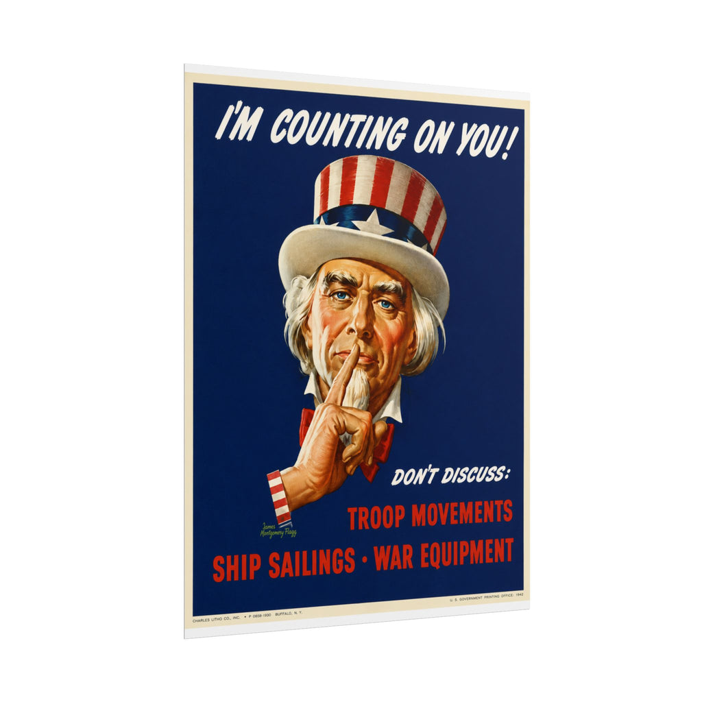 1943 Uncle Sam WWII Recruitment Poster