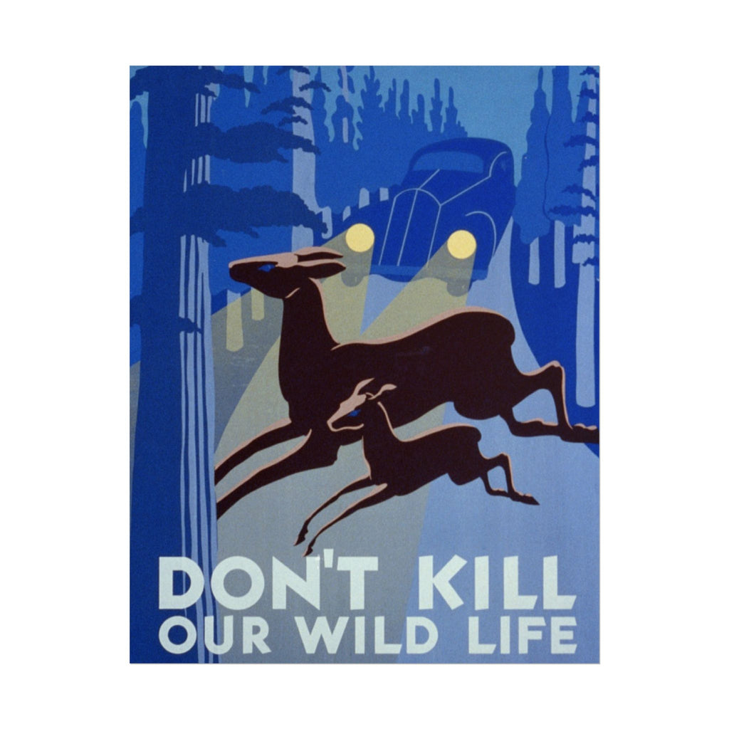 Don't Kill Our Wildlife 1940 Vintage WPA Poster