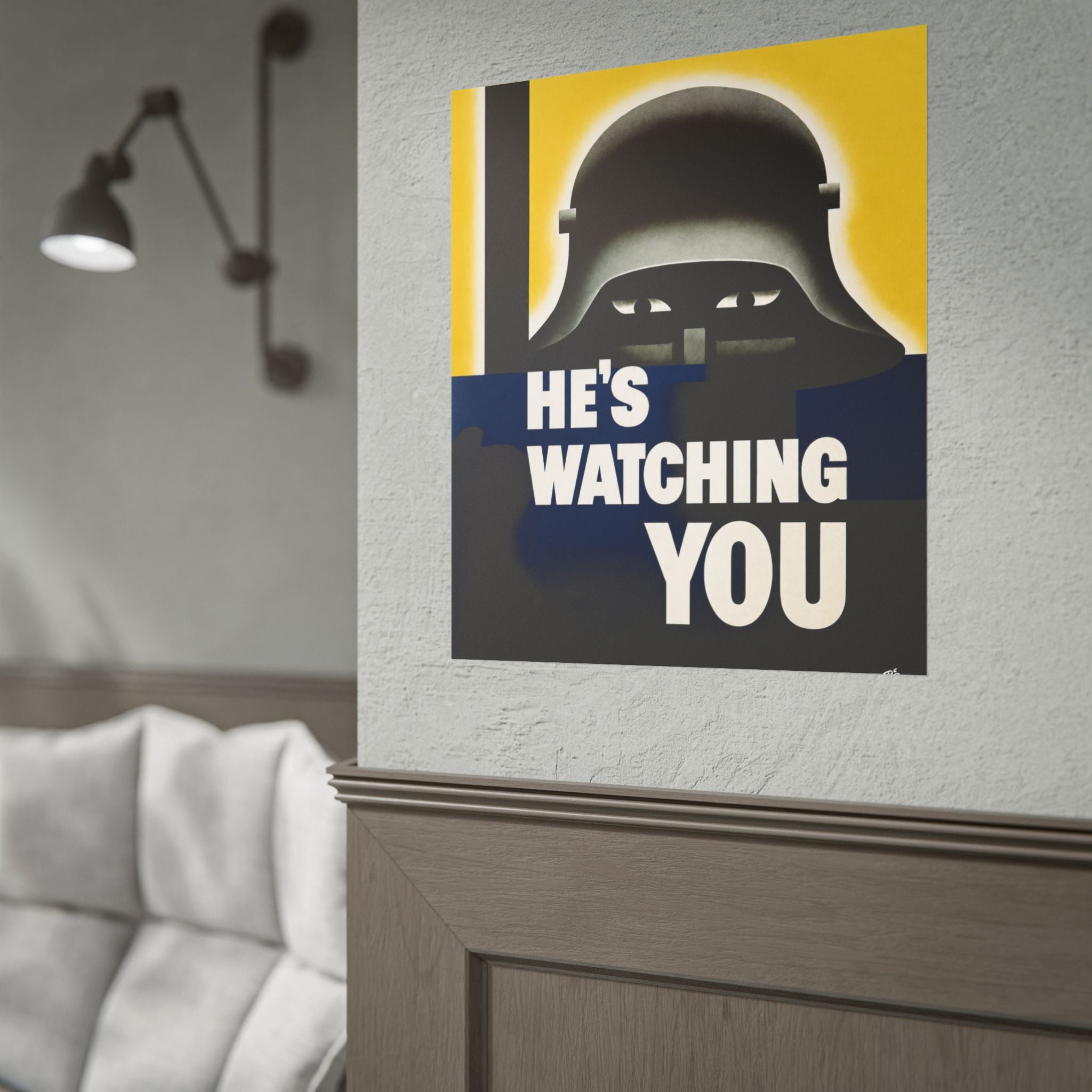 1942 WWII Vintage Anti-Espionage Propaganda Poster