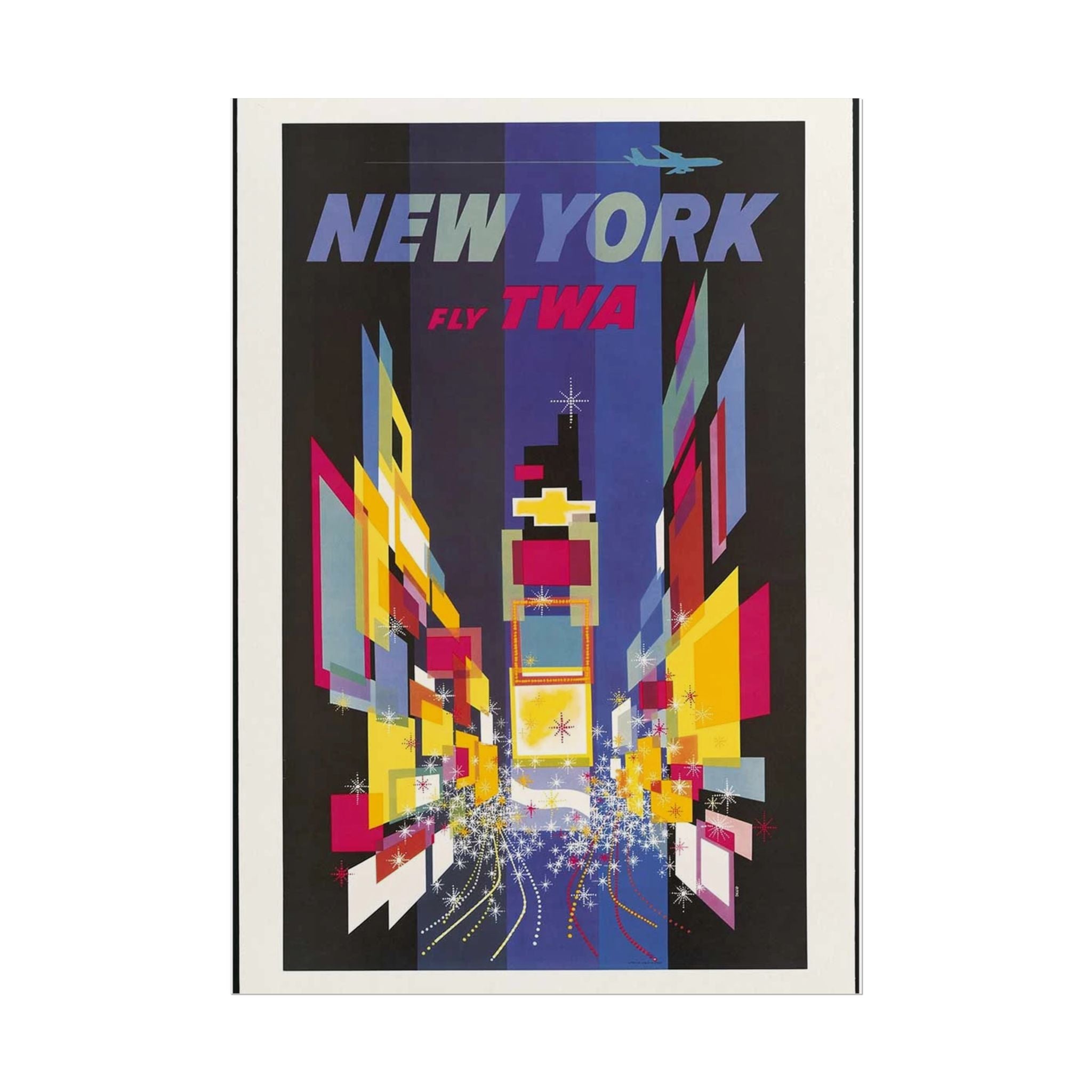 New York 1956 Vintage Times Square Poster