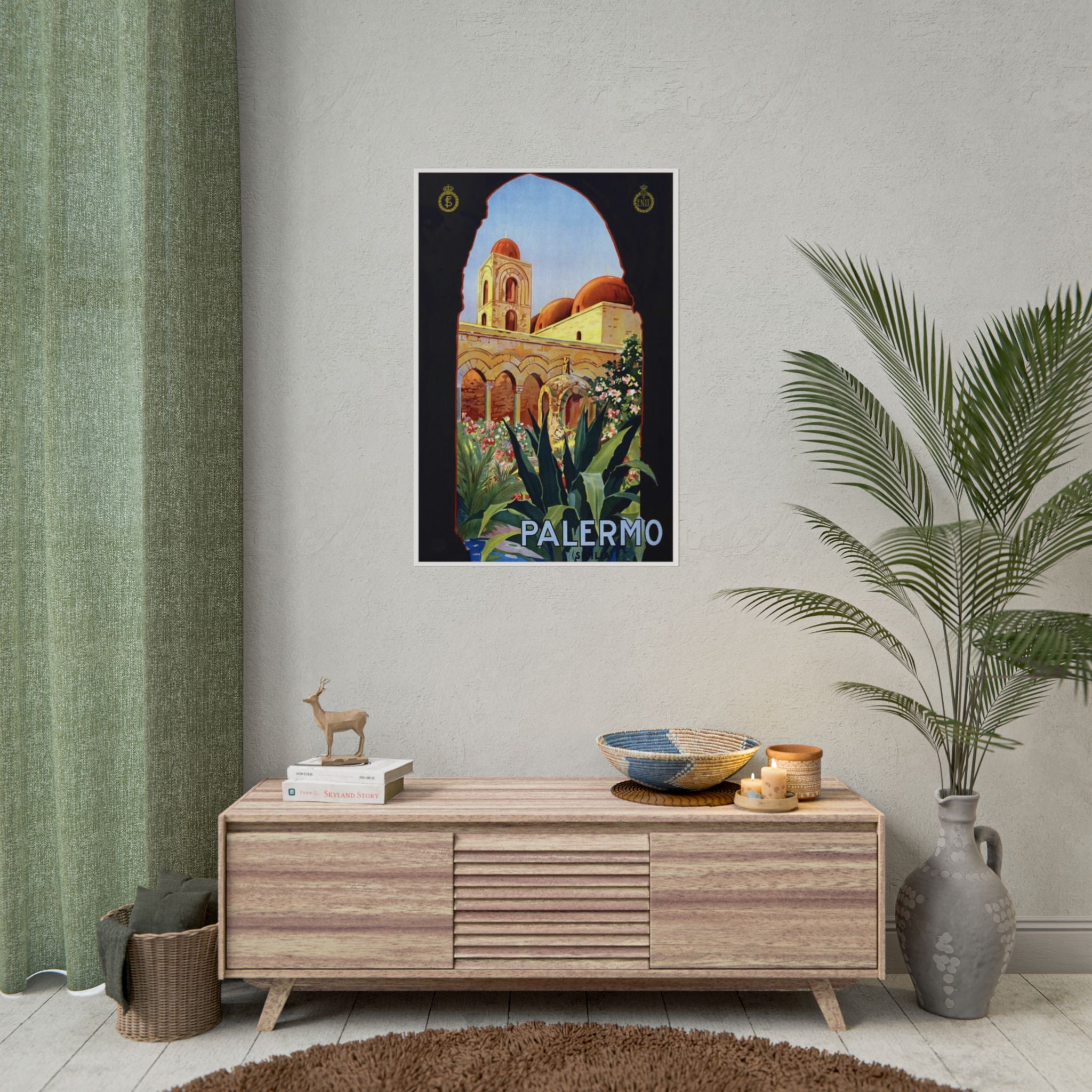 Palermo Sicilia 1920 Vintage Italian Travel Poster